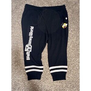 Torrid Walt Disney World 50th Anniversary Mickey Mouse Varsity Black Joggers  3x